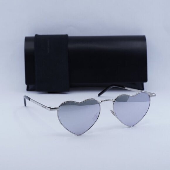 Final Price! Saint Laurent SL301 Lou Lou 003 Silver Sunglasses - Picture 6 of 11